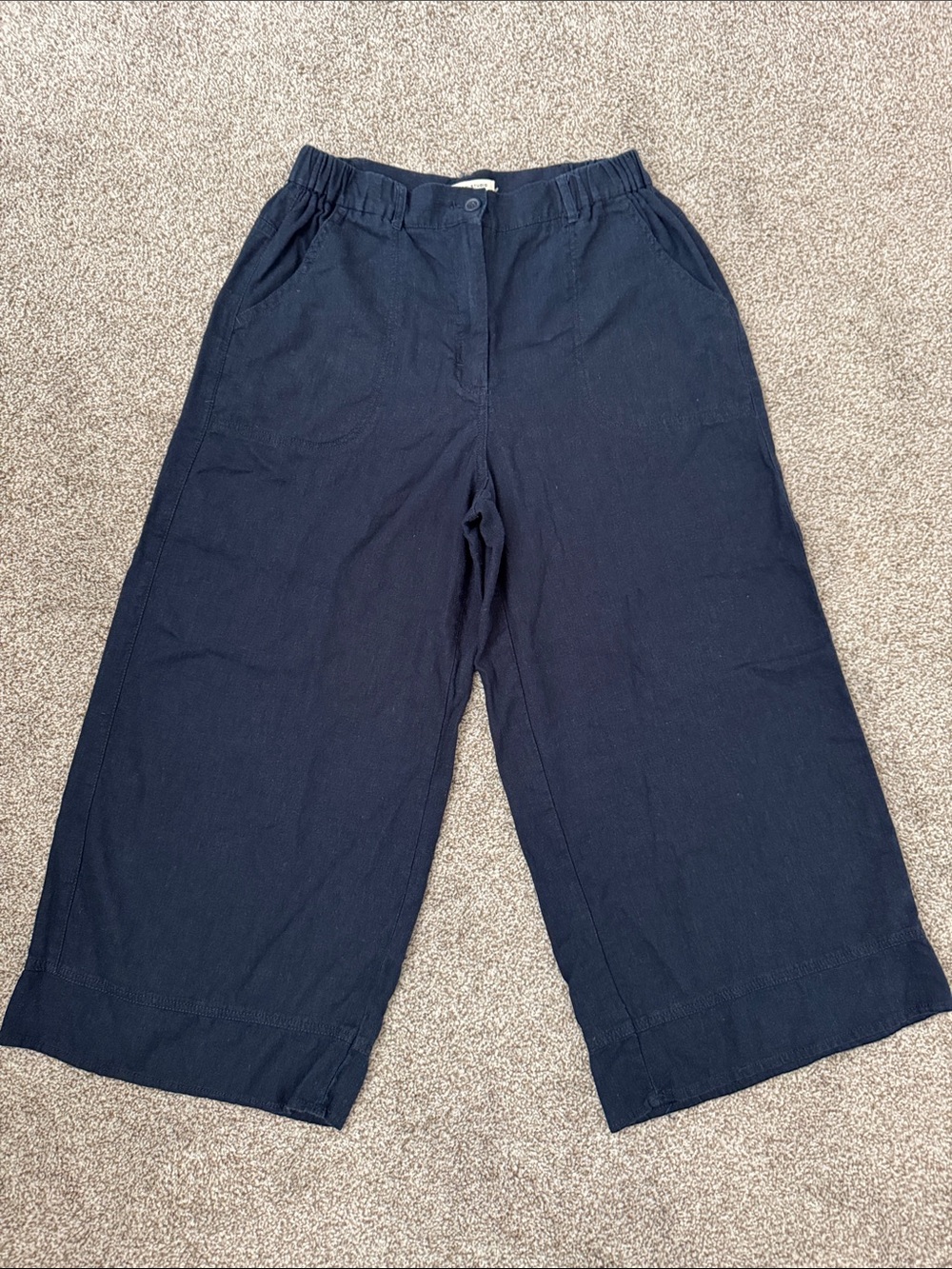 Women's, Max Studio Wide Leg Pants in Navy Blue, Size L
